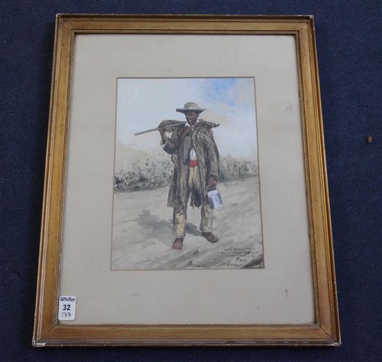 A. Pavy South African native bound for the gold fields, sketch from life 11.5 x 8in.